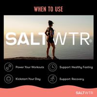 SaltWTR Summer Peach - Sugar-free Electrolytes, Gut Support Hydration - 20 Pack
